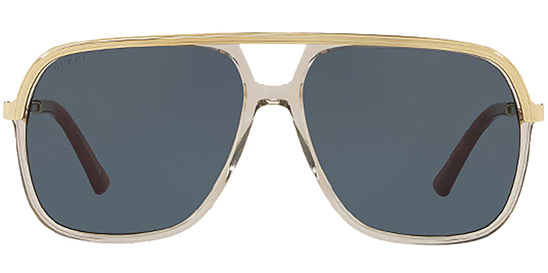 Gucci Signature Gold Clear Modern Pilot - Eyedictive