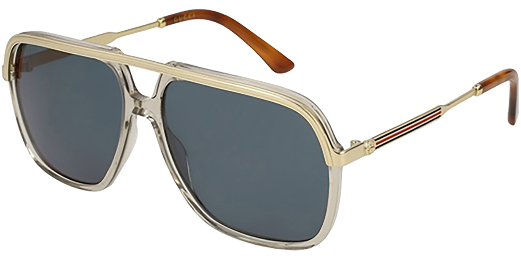 Gucci Signature Gold Clear Modern Pilot - Eyedictive