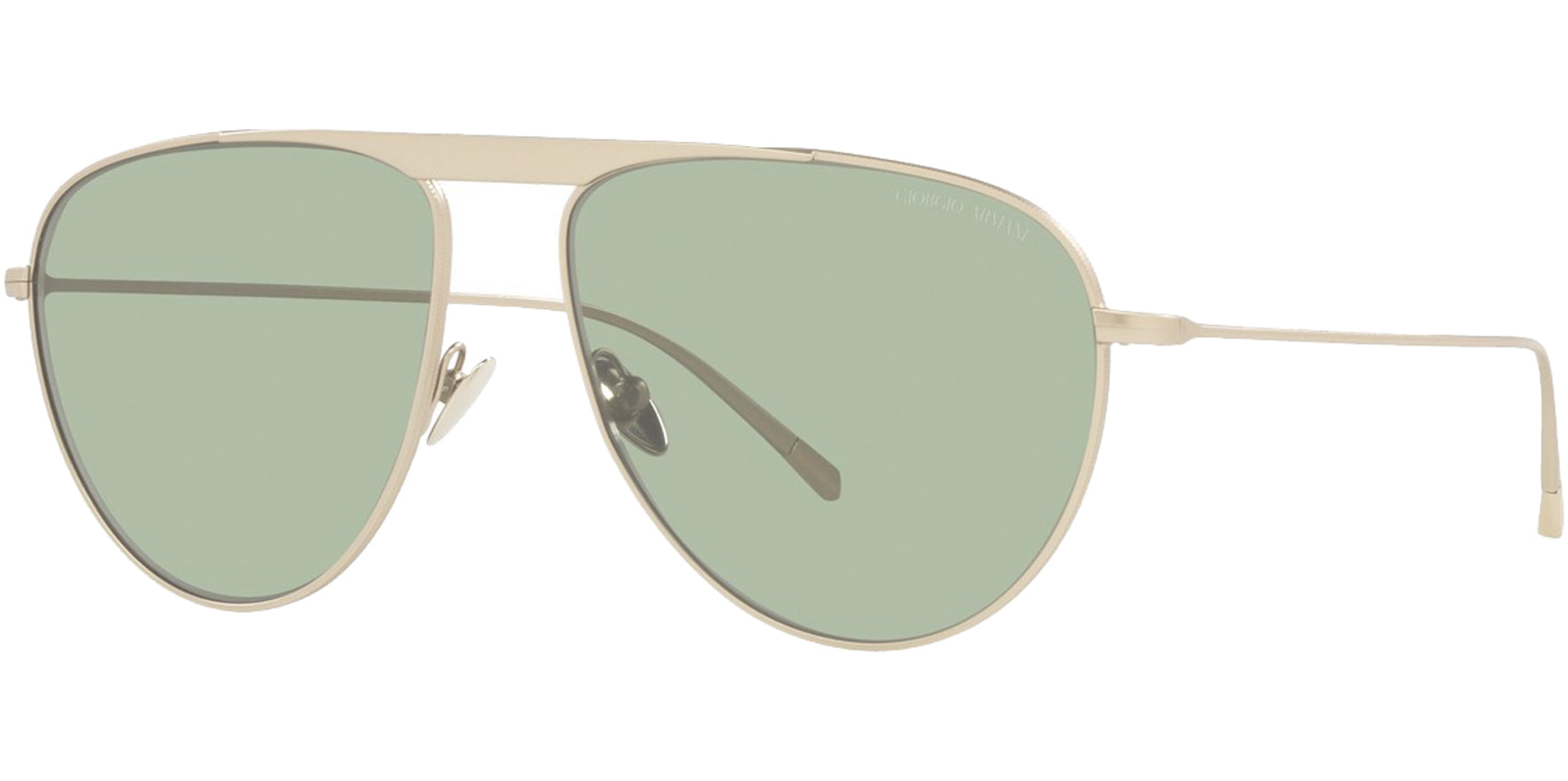 Giorgio Armani Matte Pale Gold-Tone Aviator - Eyedictive