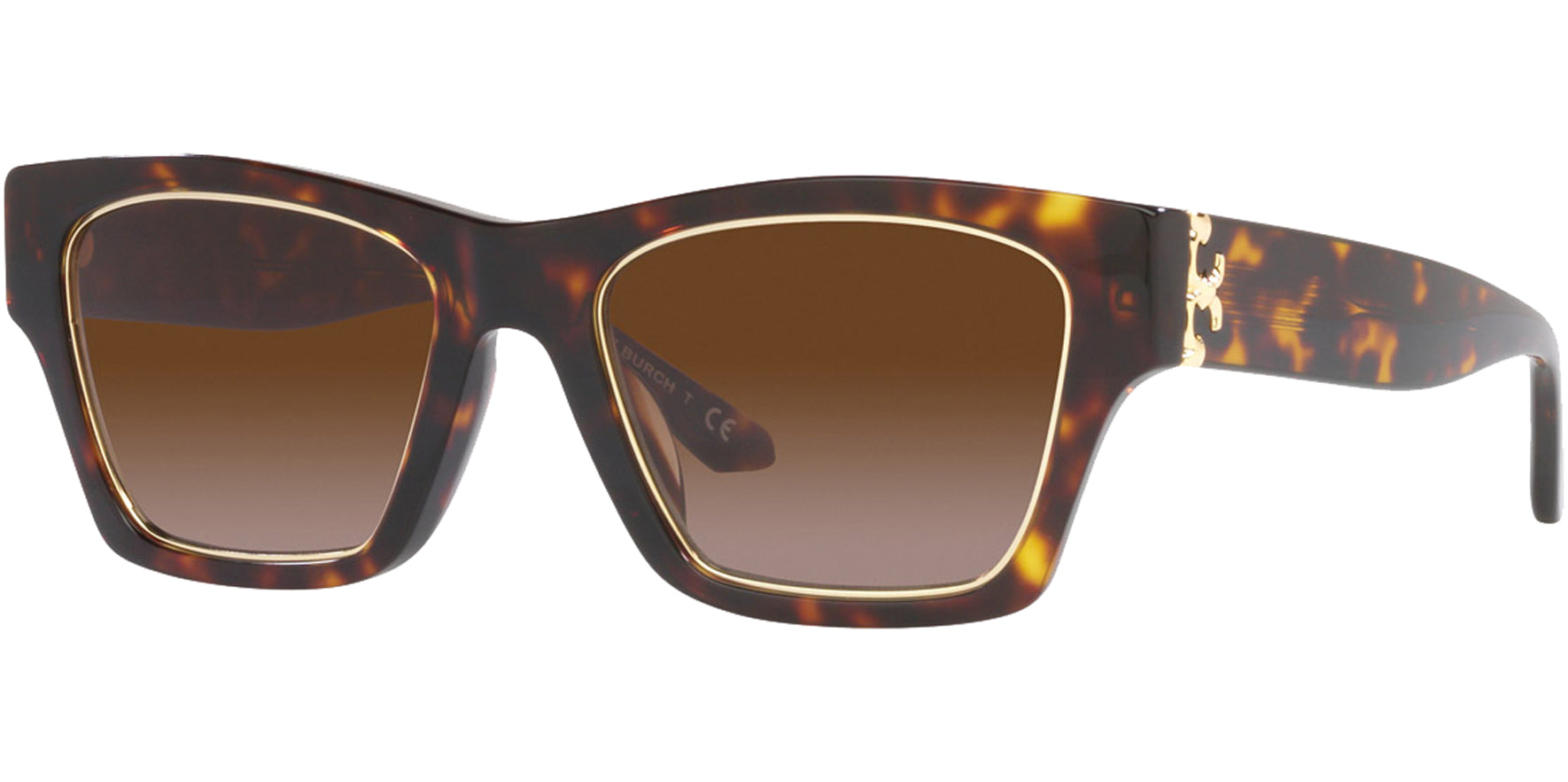 Tory Burch Dark Tortoise Square w/ Gradient Lens - Eyedictive