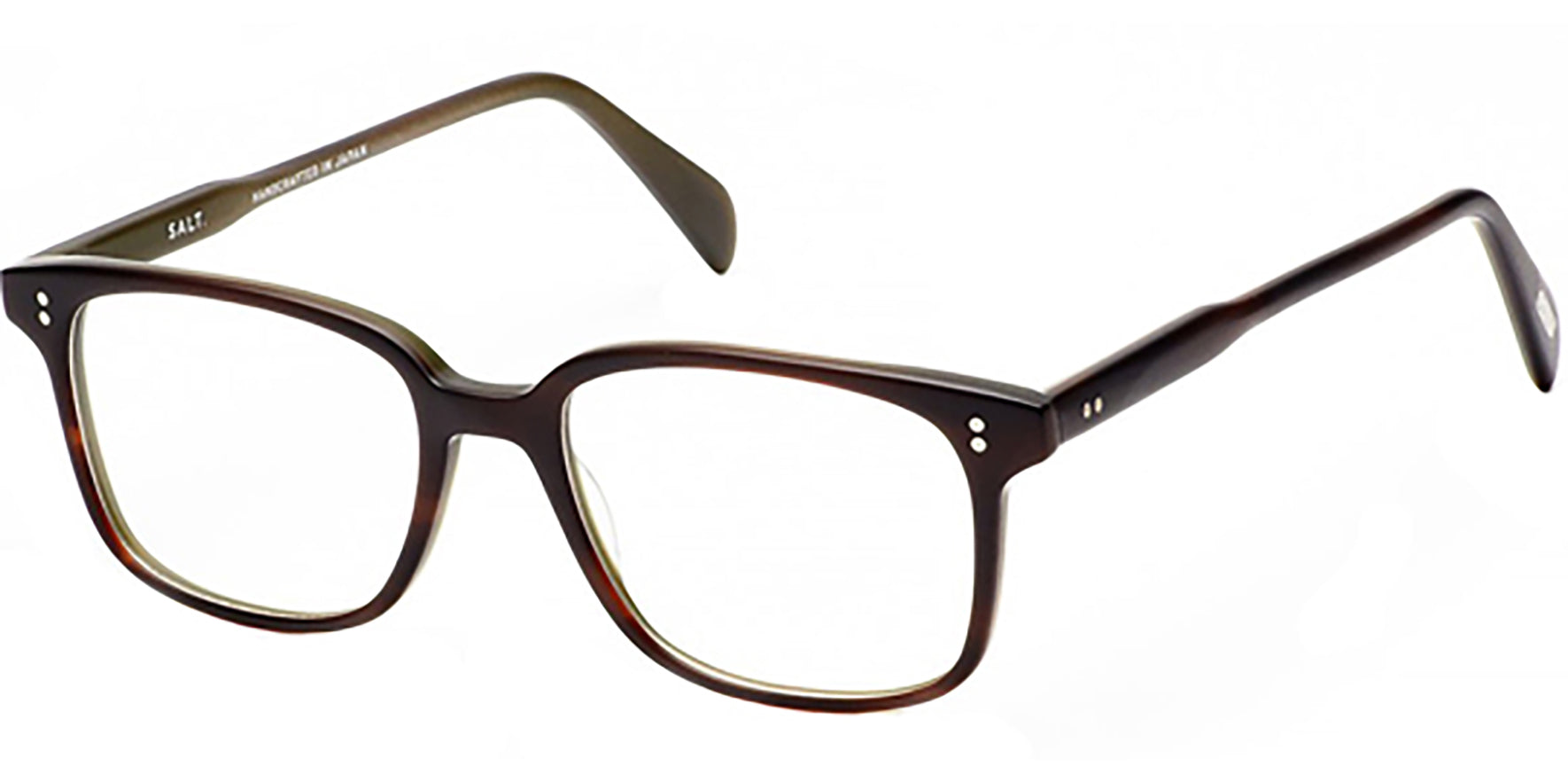 Salt Optics Greg Matte Tweed Moss Handcrafted Eyeglass Frames - Eyedictive