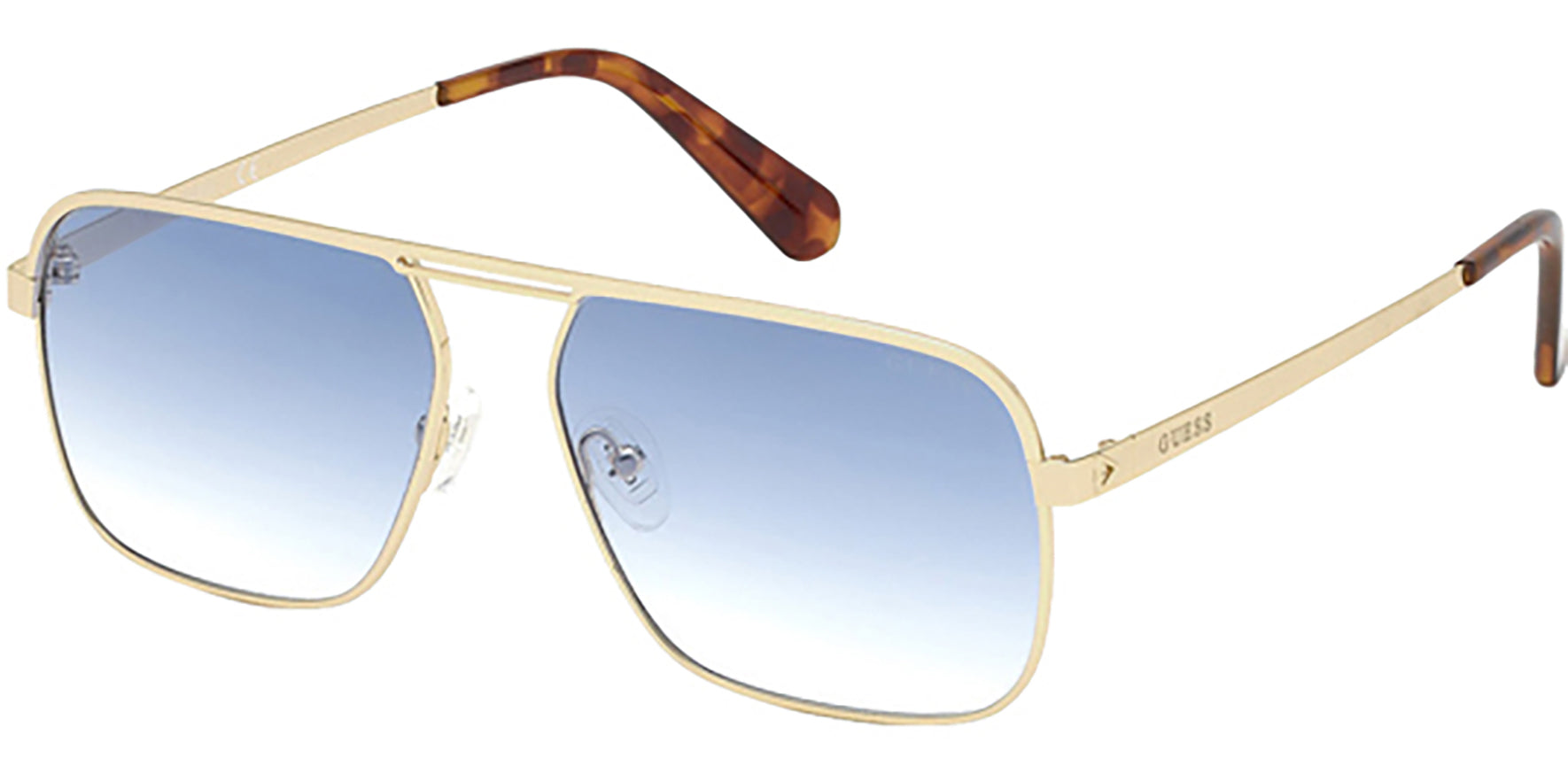 Guess Gold-Tone Modern Pilot w/ Gradient Lens - Eyedictive