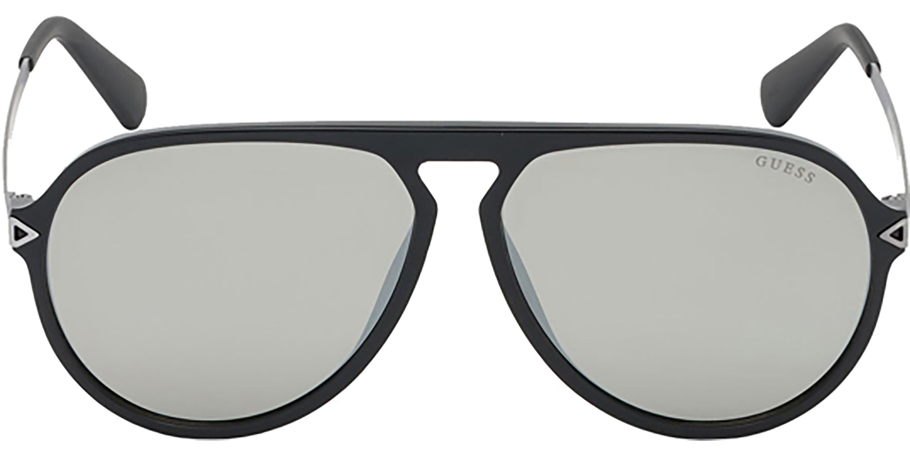 Guess Black Flat Top Pilot w/ Mirror Lens - Eyedictive