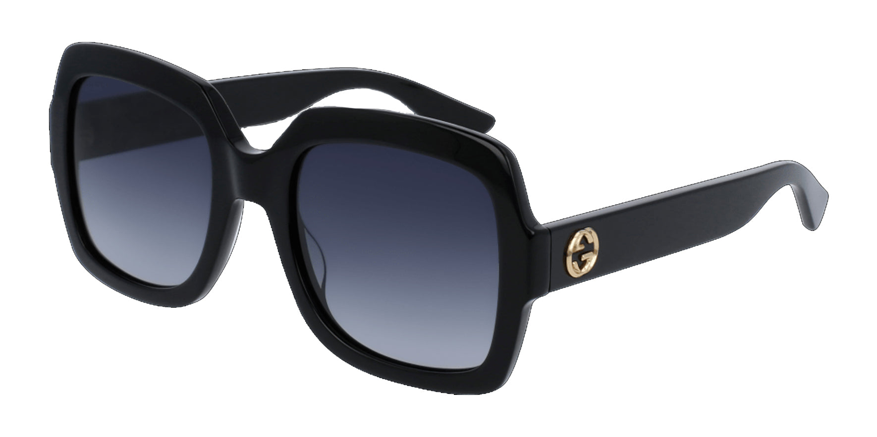 Gucci Black Oversize Square w/ Gradient Lens - Eyedictive