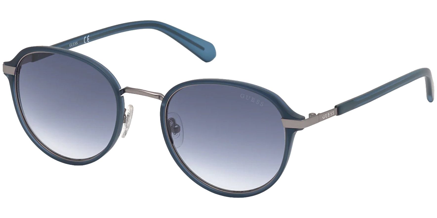 Guess Matte Blue Round Classic w/ Gradient Lens - Eyedictive