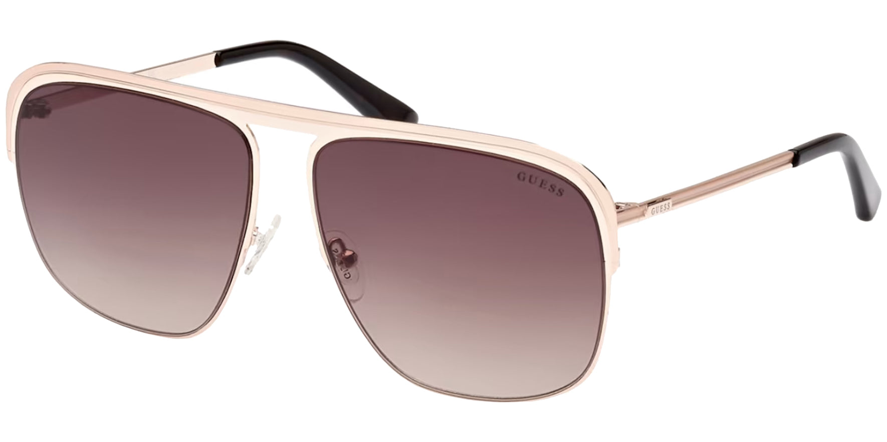 Guess Modern Slim Rose Gold-Tone Navigator w/Gradient Lens - Eyedictive