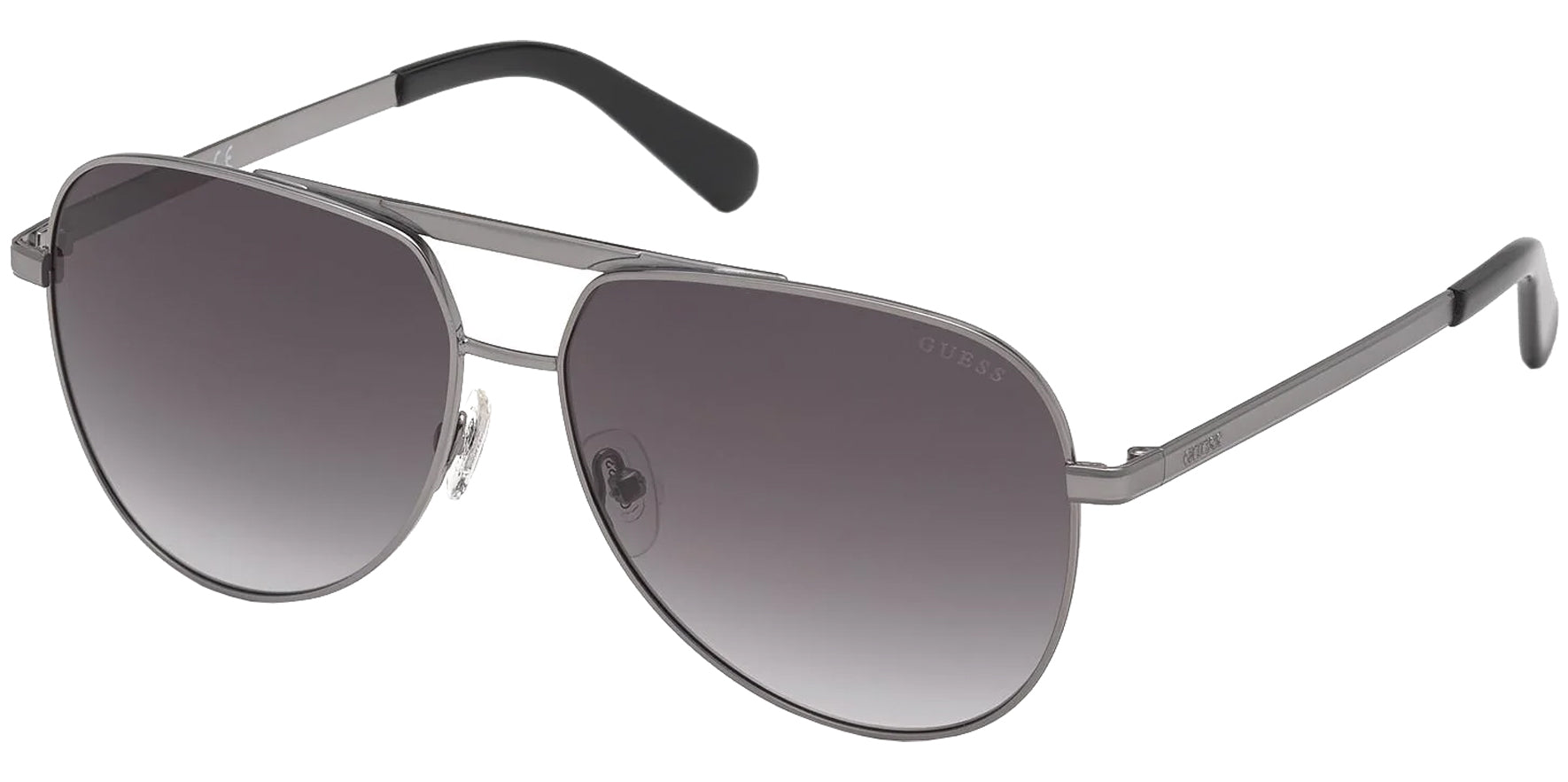 Guess Shiny Gunmetal Aviator w/ Gradient Lens - Eyedictive