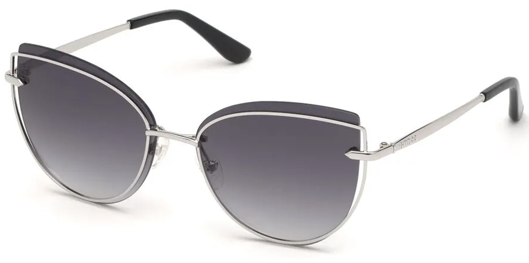 Guess Silver-Tone Offset Lens Cat Eye - Eyedictive