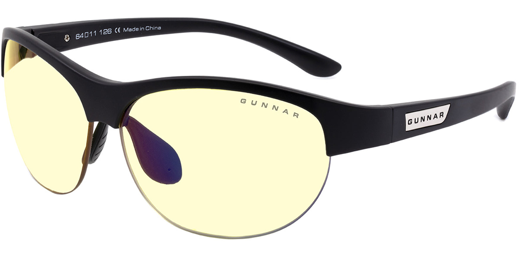 Gunnar 6-Siege Ash Onyx Round Semi-Rimless Gaming/Computer Glasses - Eyedictive