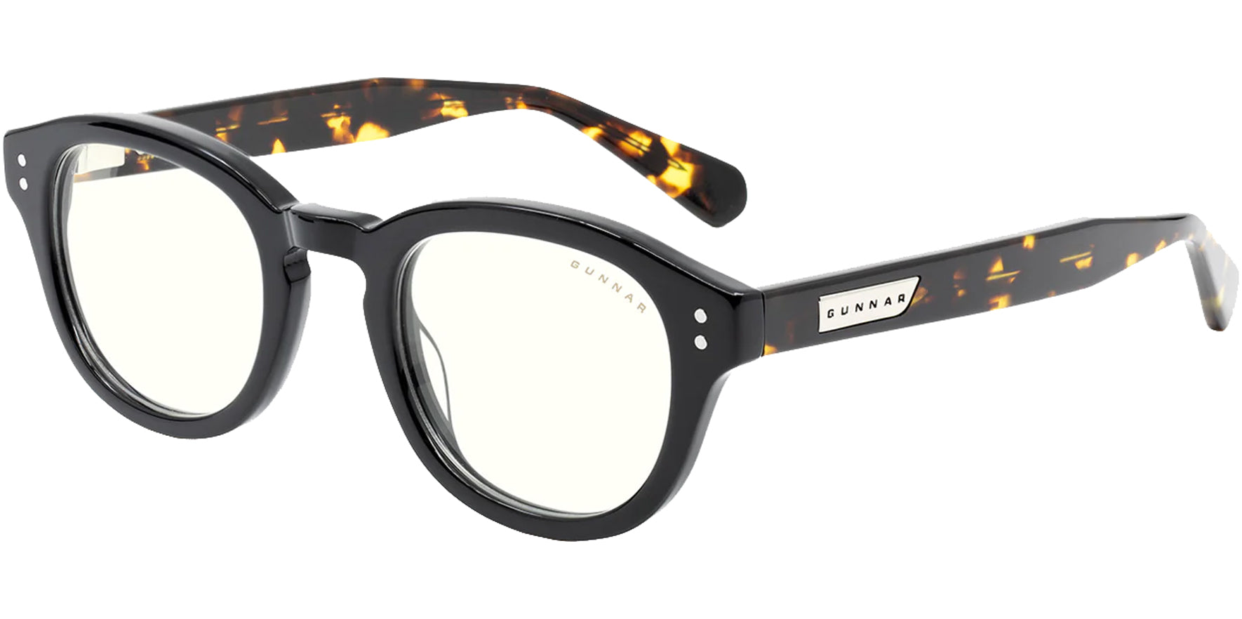 Gunnar Emery Onyx/Jasper Vintage Style Round Gaming/Computer Glasses - Eyedictive