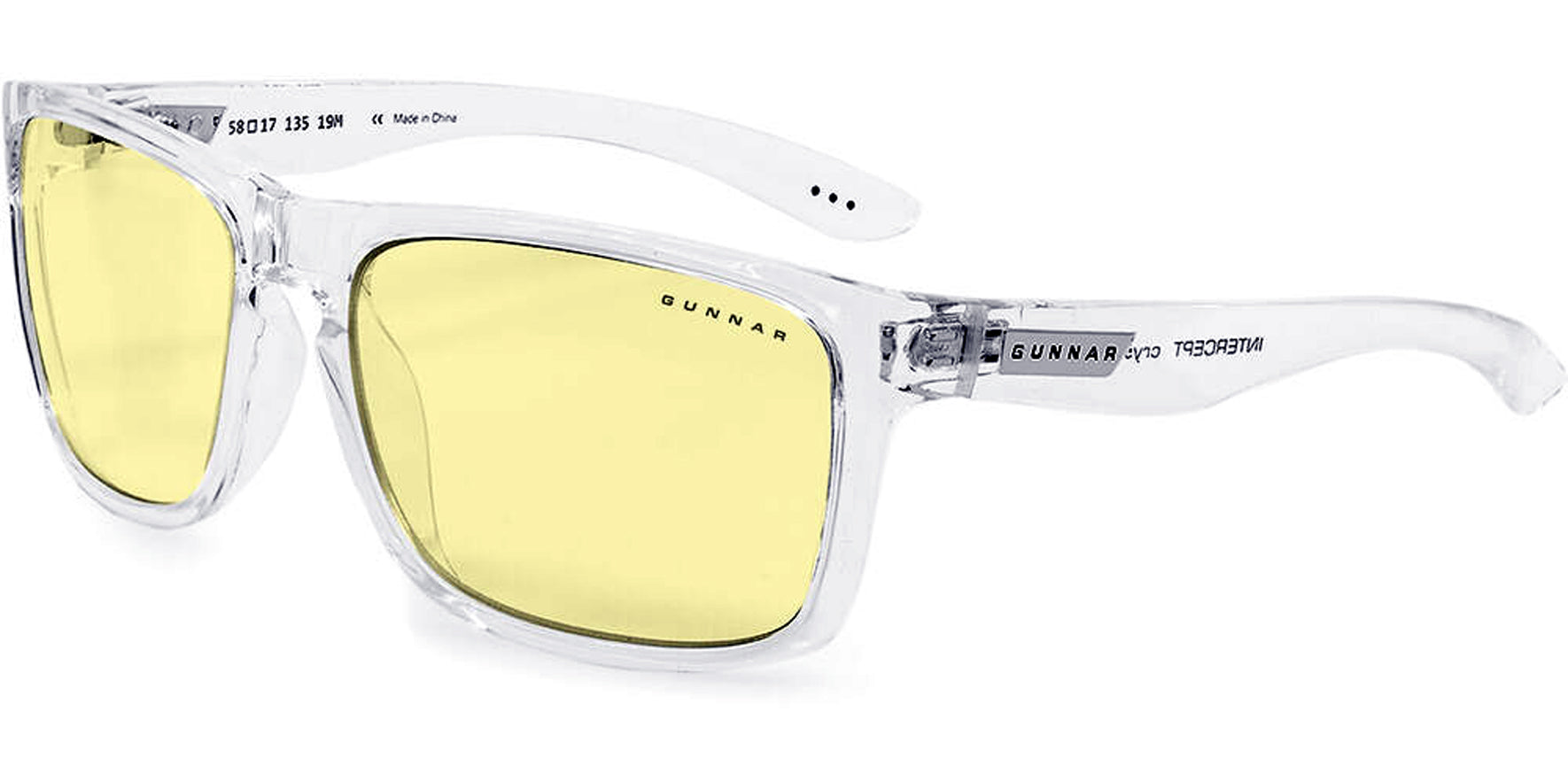 Gunnar Intercept Crystal Square Gaming/Computer Glasses - Eyedictive