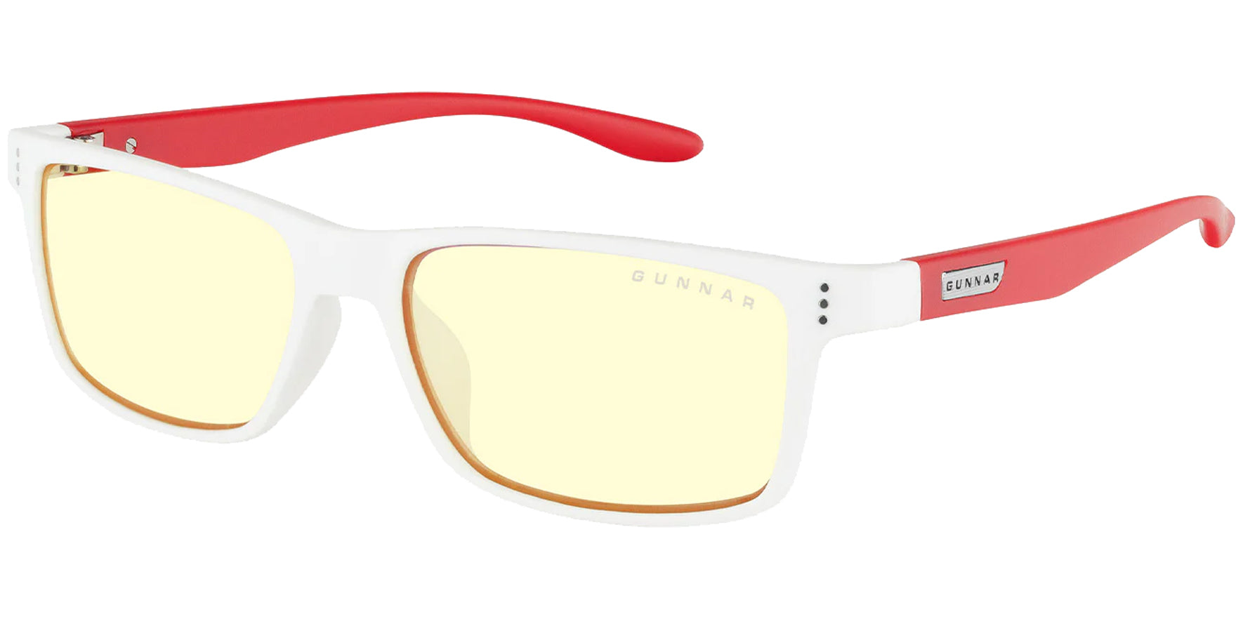 Gunnar Vertex Red/White Rectangle Gaming/Computer Glasses - Eyedictive