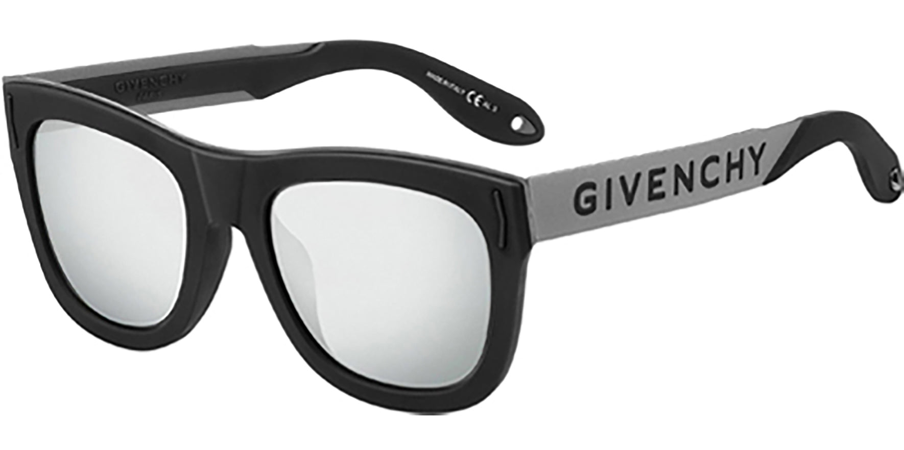 Givenchy Matte Black Oversized Soft Square w/ Mirror Lens - Eyedictive