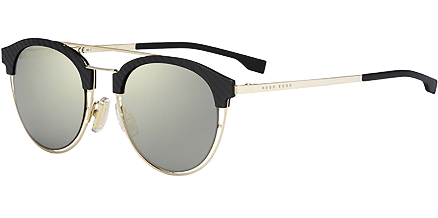 Hugo Boss Gold-Tone Pilot w/ Bronze Mirror Lens - Eyedictive