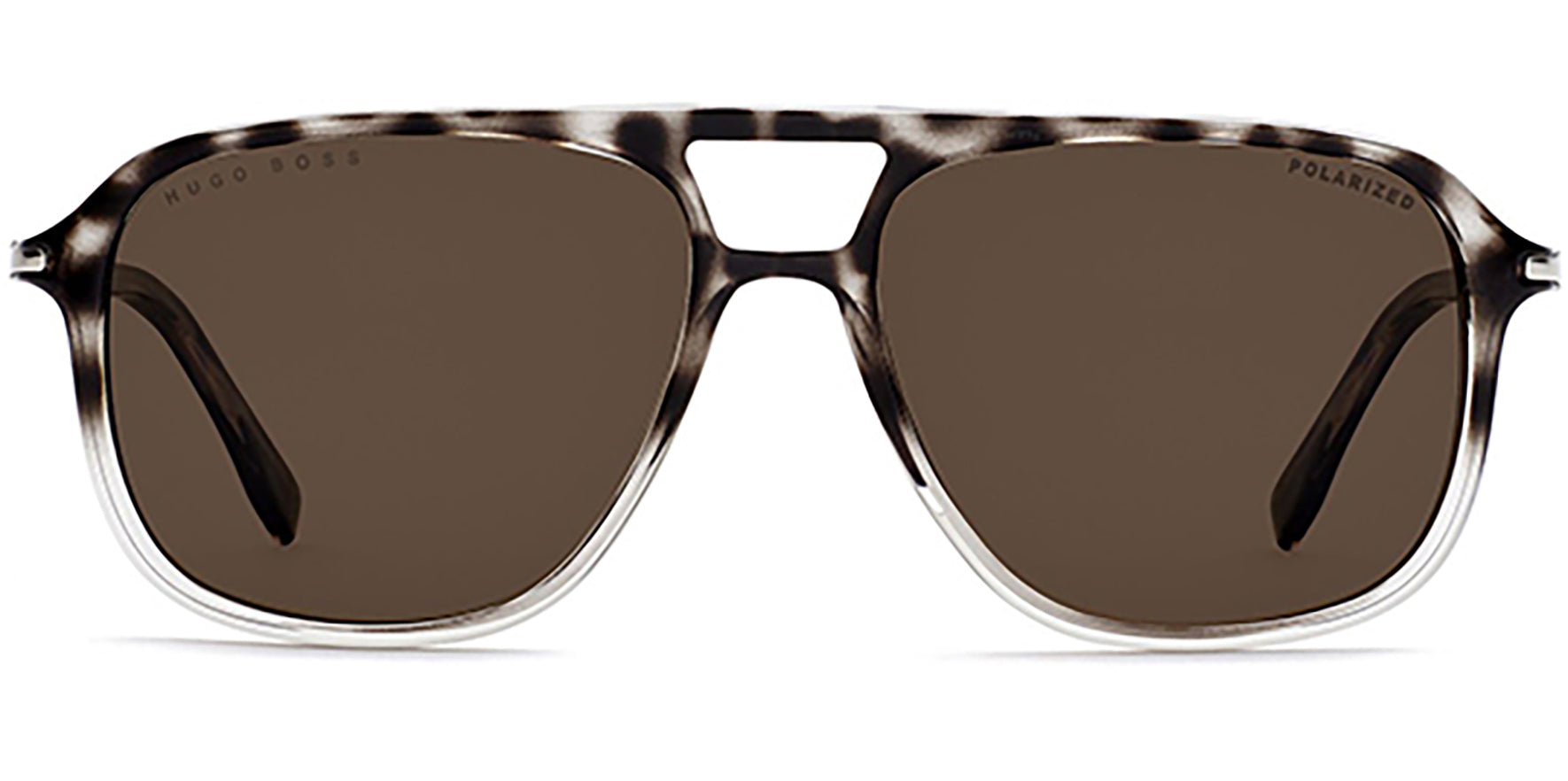 Hugo Boss Polarized Black-Striped Navigator - Eyedictive