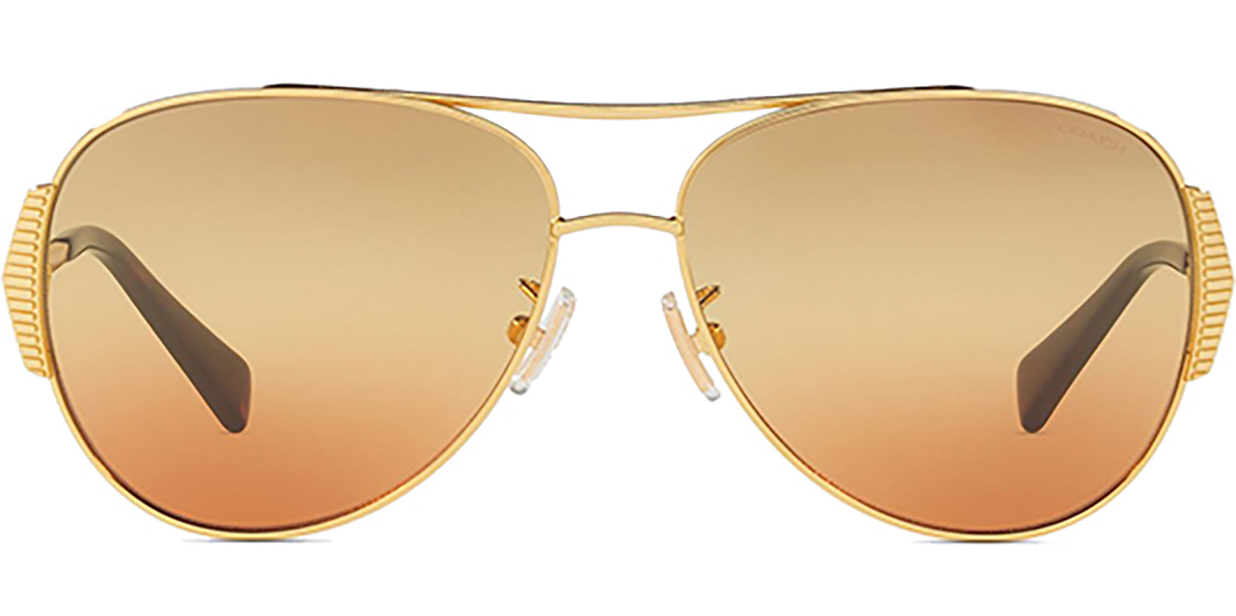 Coach Gold-Tone Aviator w/ Triple Gradient - Eyedictive