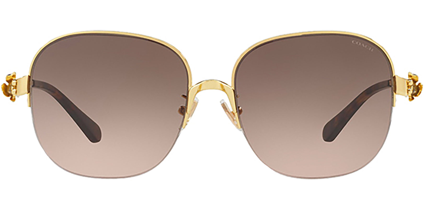 Coach Light Gold Oversize w/ Gradient Lens - Eyedictive