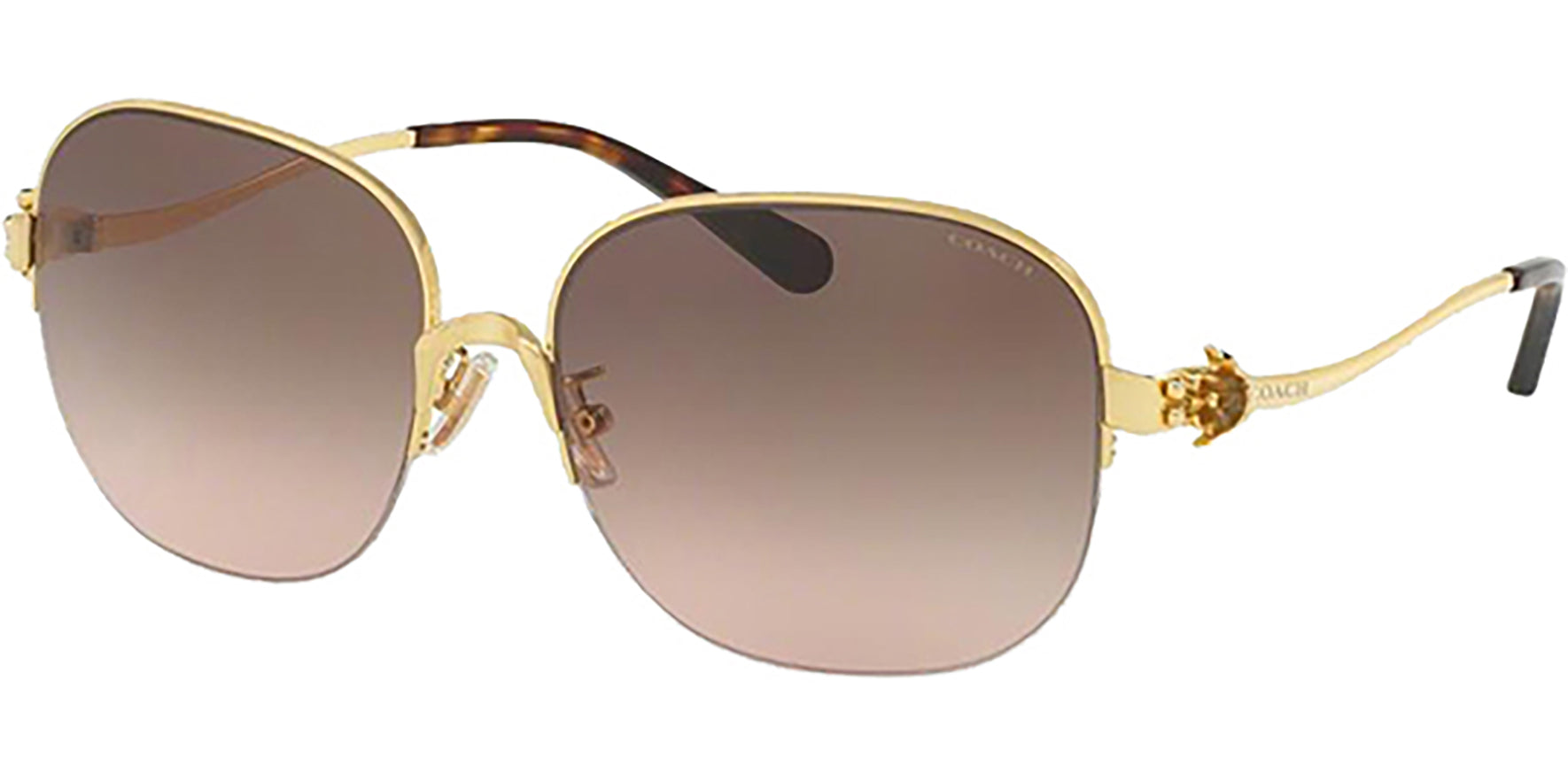 Coach Light Gold Oversize w/ Gradient Lens - Eyedictive