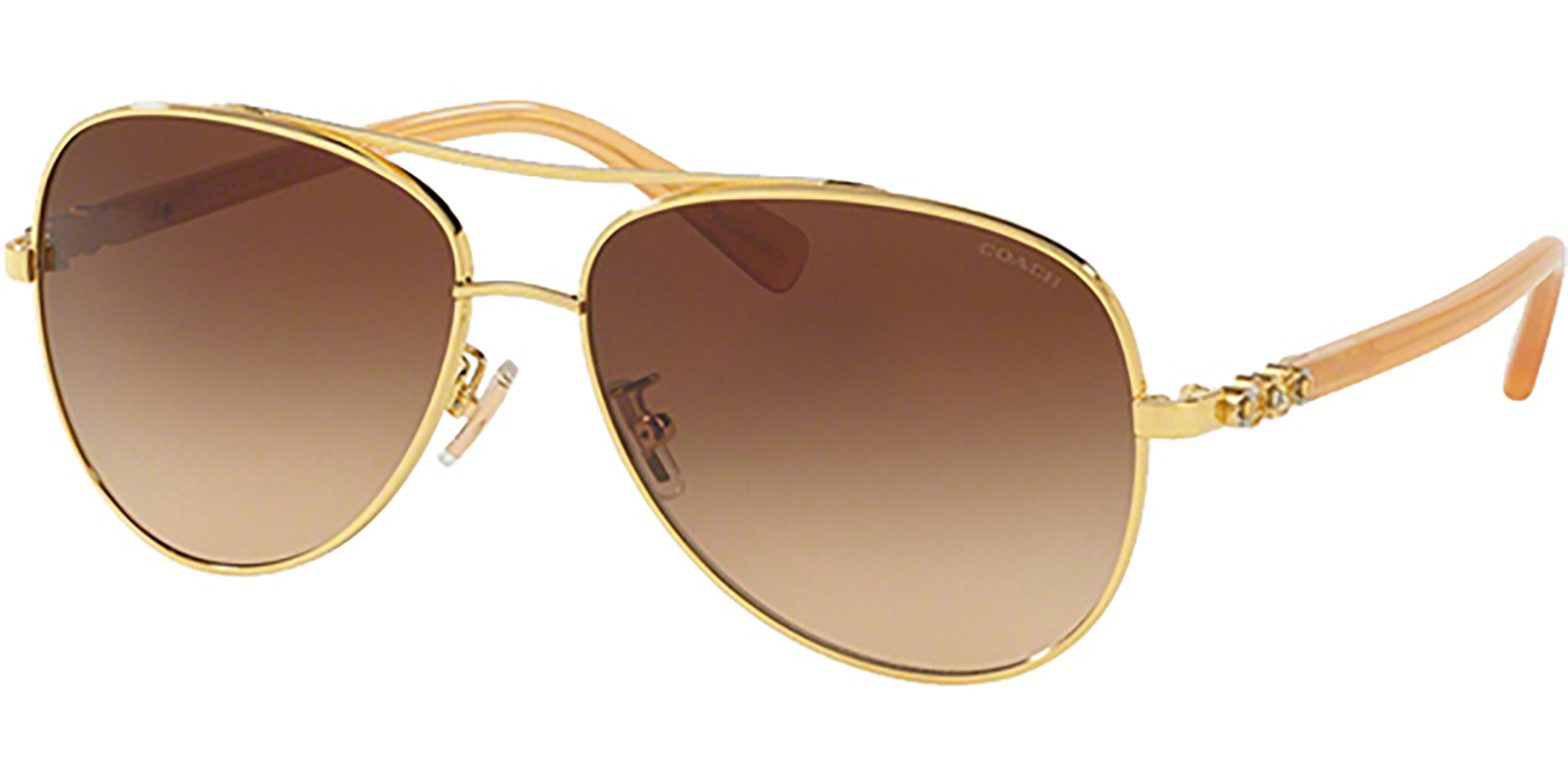 Coach Gold Amber Aviator w/ Gradient Lens - Eyedictive