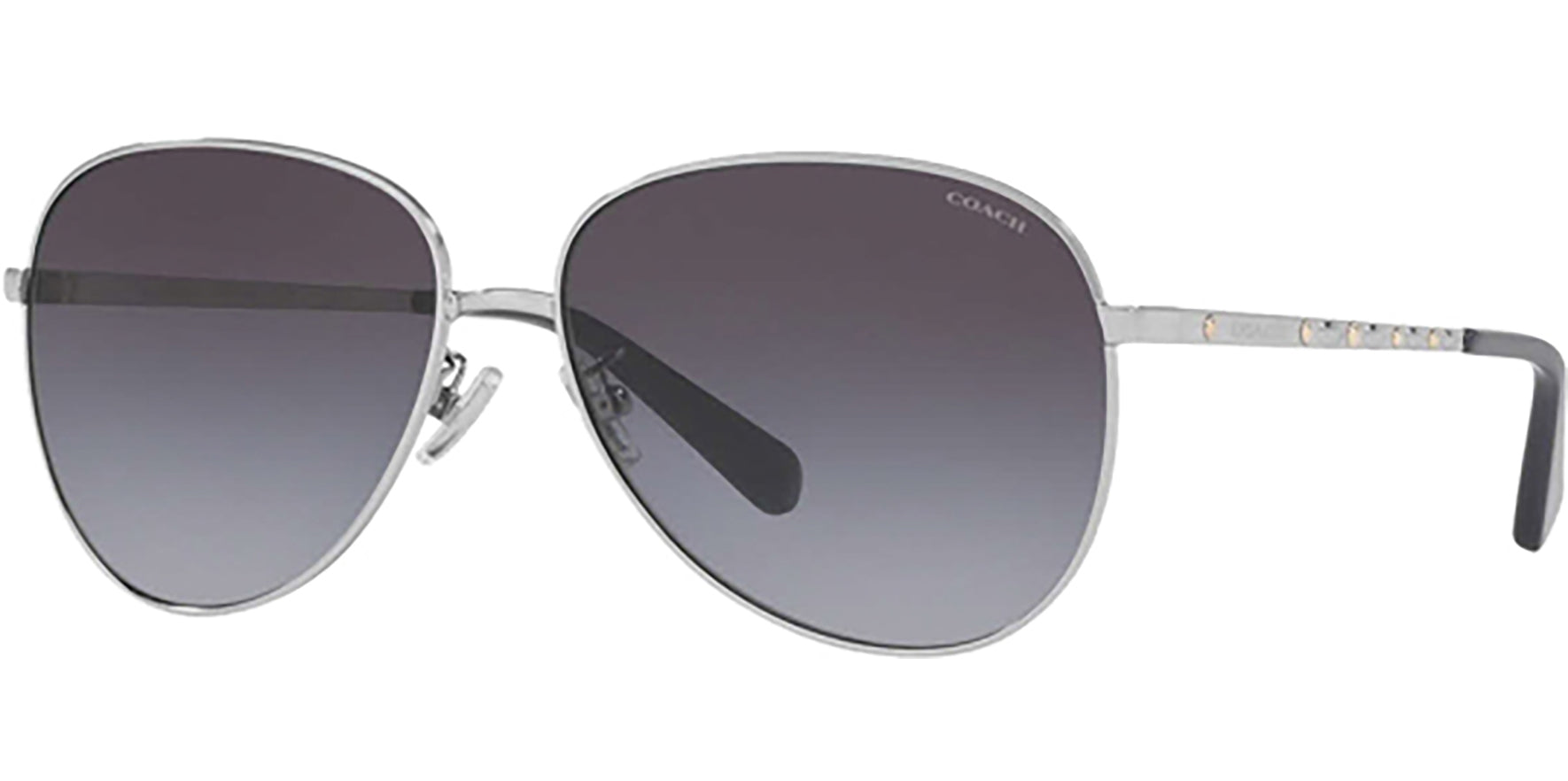 Coach Gradient Lens Aviator w/ Temple Studs - Eyedictive