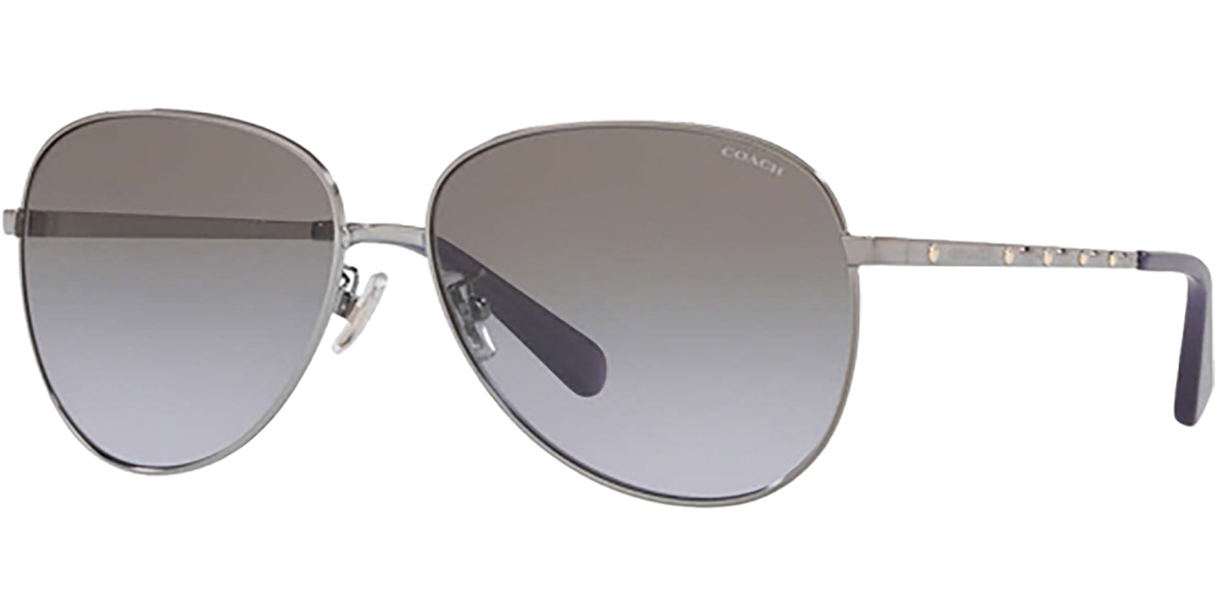 Coach Gradient Lens Aviator w/ Temple Studs - Eyedictive