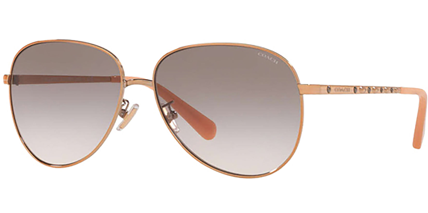 Coach Gradient Lens Aviator w/ Temple Studs - Eyedictive