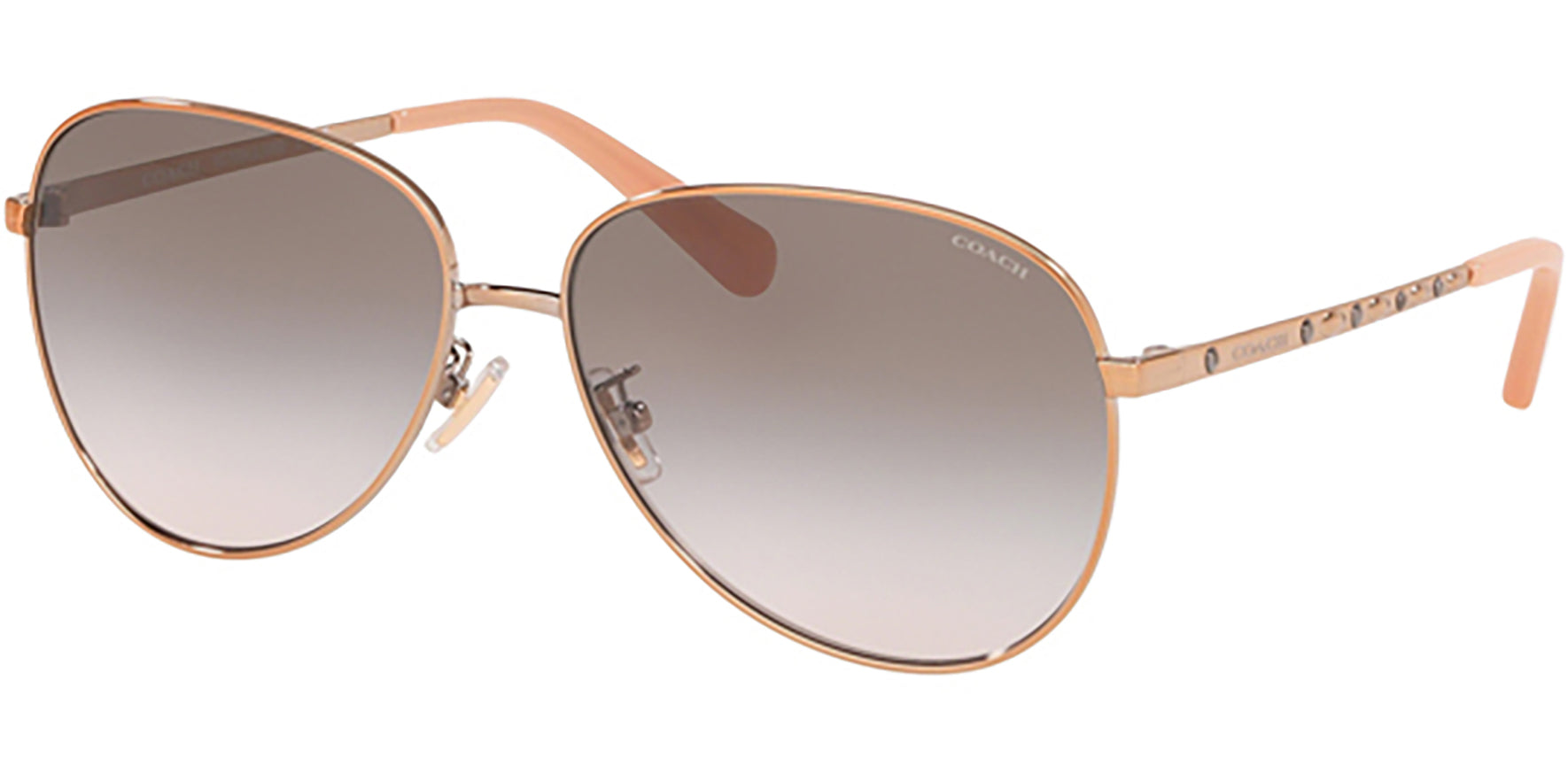 Coach Gradient Lens Aviator w/ Temple Studs - Eyedictive