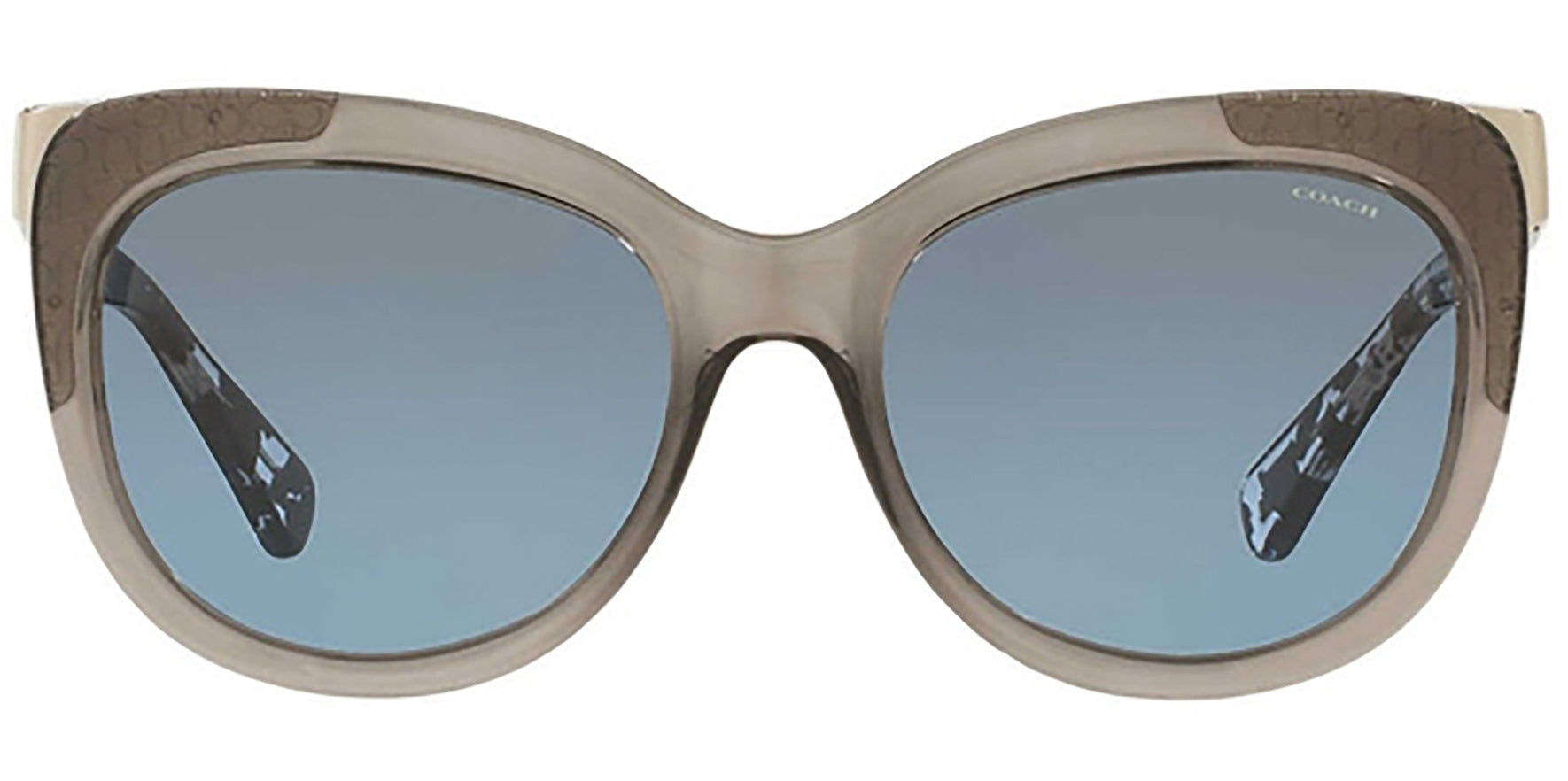 Coach Grey Crystal Cat Eye w/ Blue-Grey Lens - Eyedictive