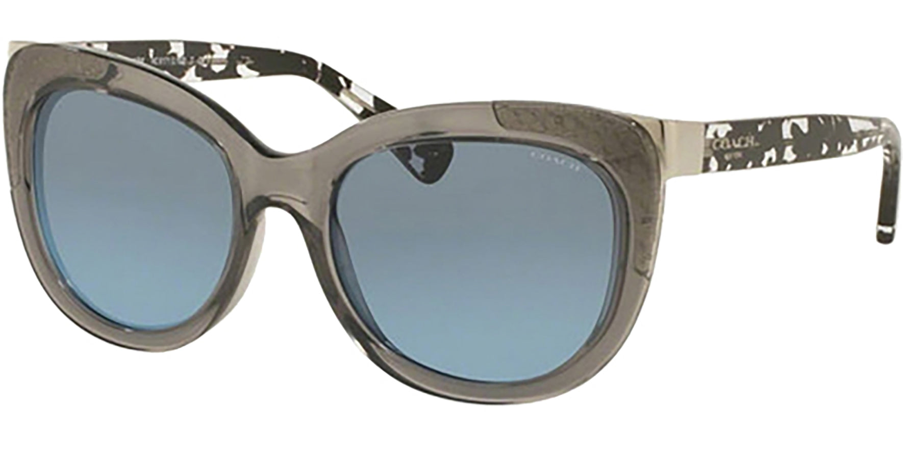 Coach Grey Crystal Cat Eye w/ Blue-Grey Lens - Eyedictive