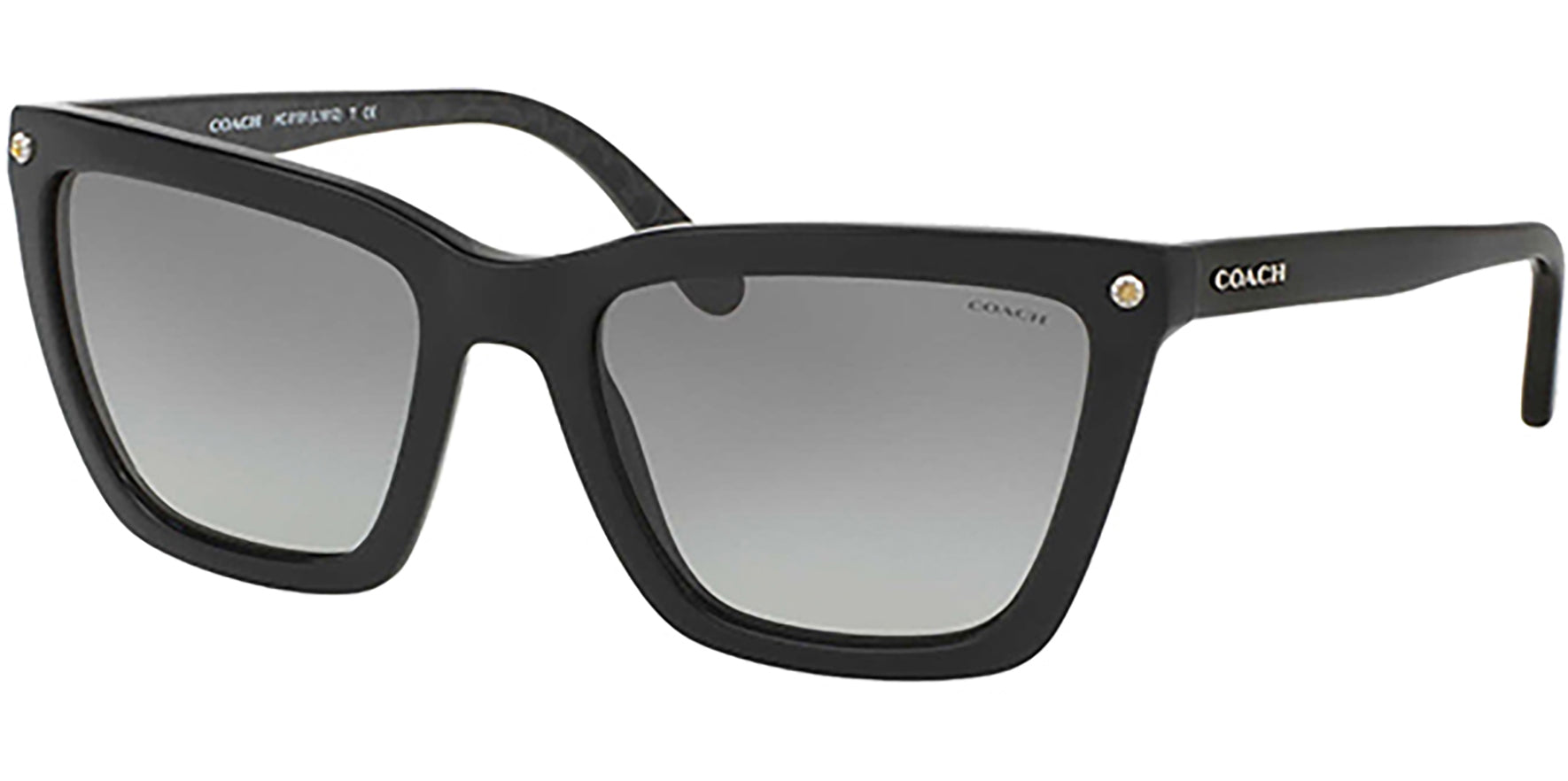 Coach Black Modified Cat-Eye w/ Gradient Lens - Eyedictive