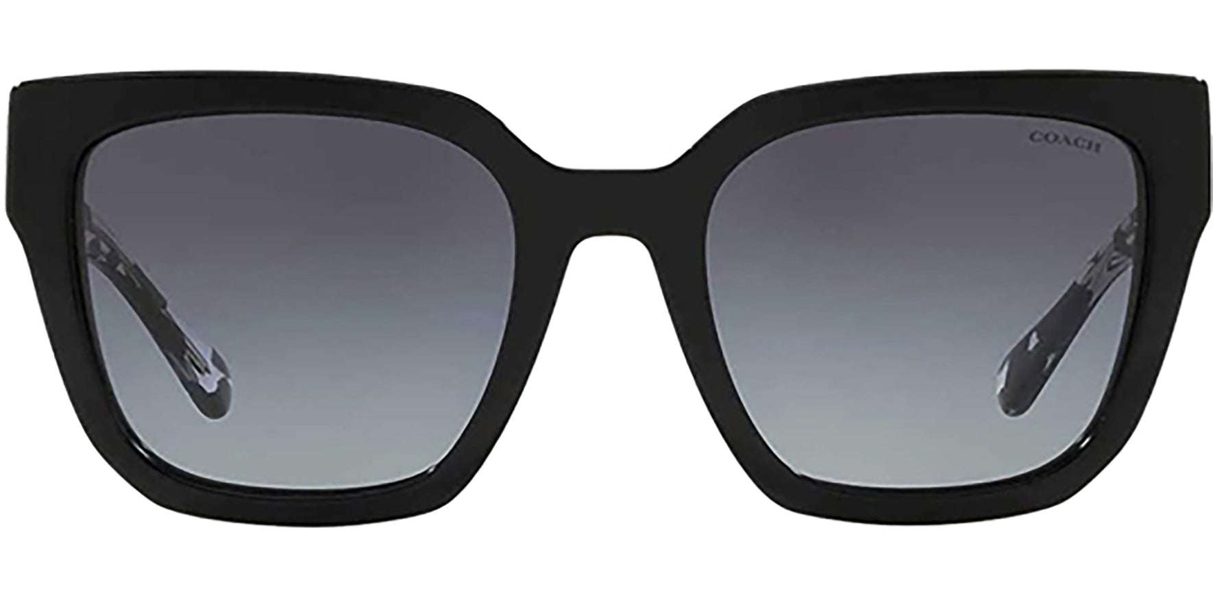 Coach Black Square w/ Crystal Tortoise Temples - Eyedictive