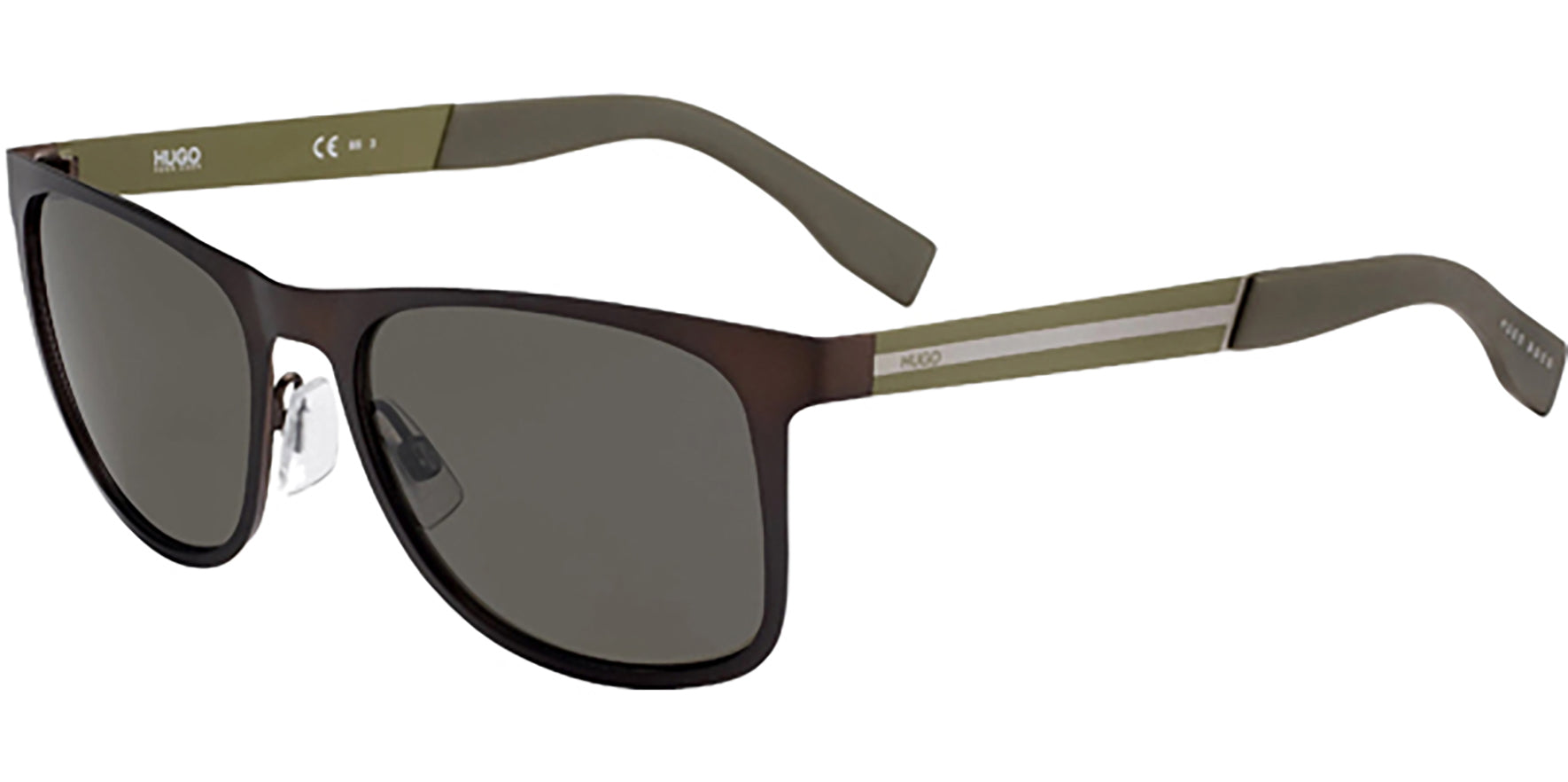 Hugo By Hugo Boss Stainless Steel Brown Soft Square Classic - Eyedictive