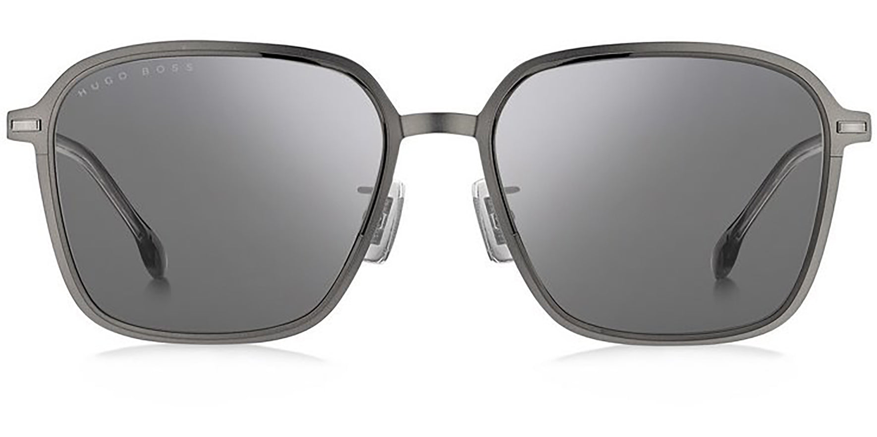 Hugo Boss Matte Ruthenium Slim Metal Square - Eyedictive