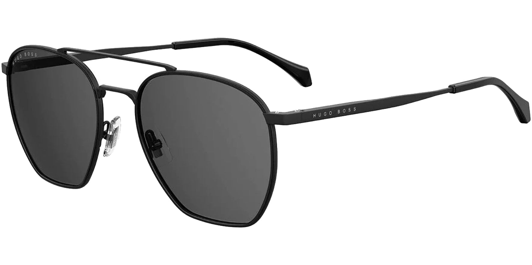 Hugo Boss Matte Black Geometric Aviator - Eyedictive