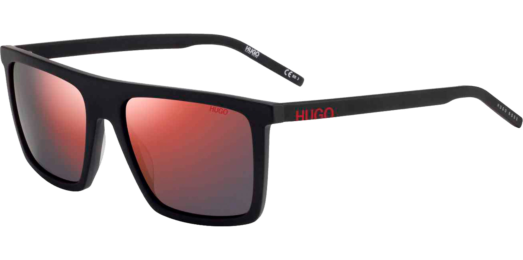 Hugo Boss Matte Black Rectangular w/Mirror Lens - Eyedictive