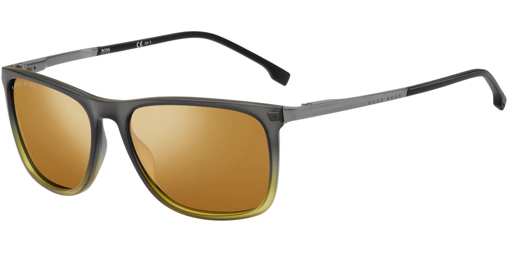 Hugo Boss Matte Grey/Brown Square - Eyedictive