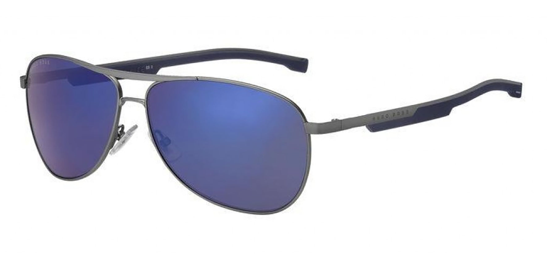 Hugo Boss Matte Ruthenium Aviator w/ Mirror Lens - Eyedictive