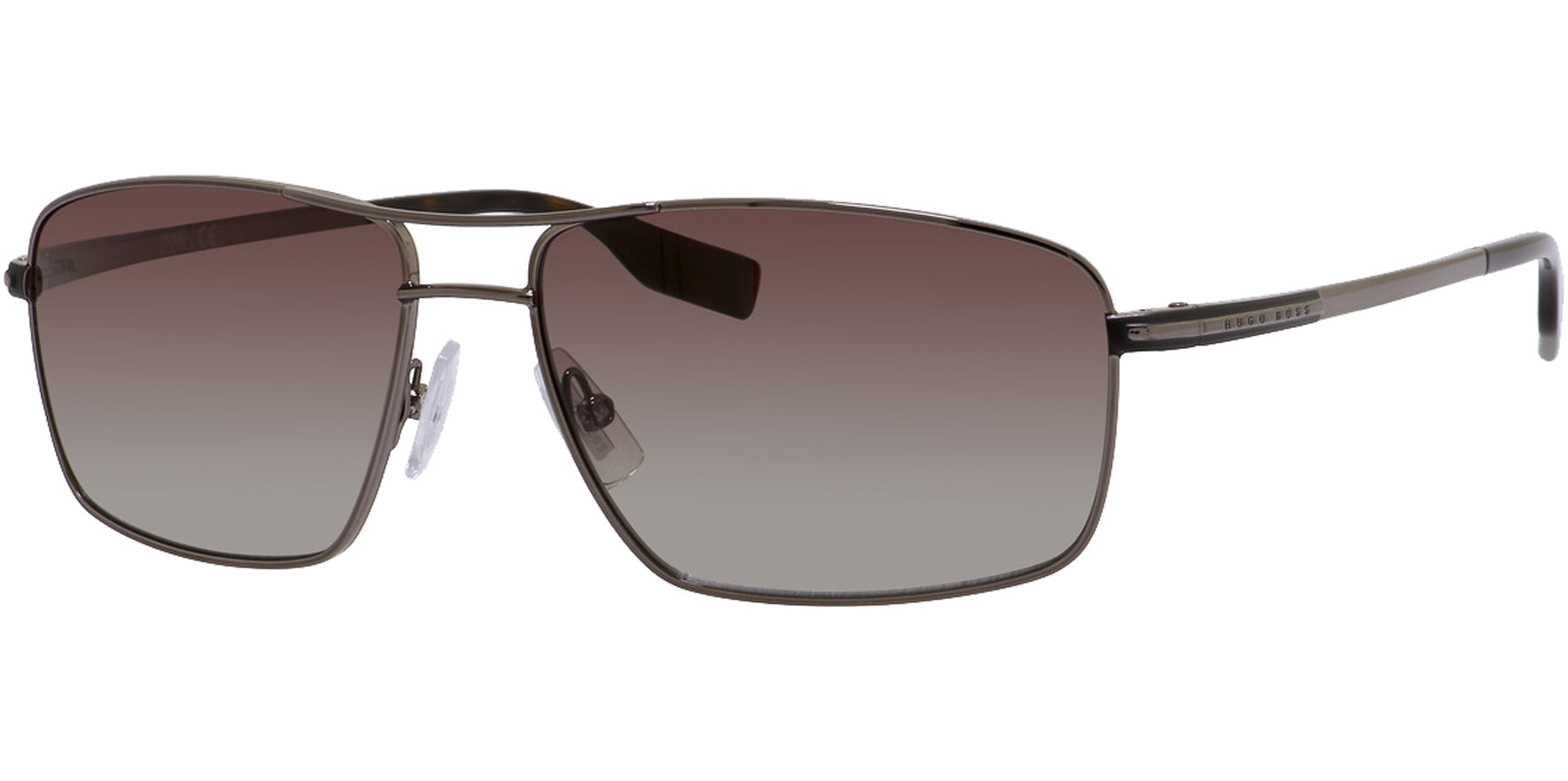 Hugo Boss Polarized Dark Ruthenium Rectangle w/ Gradient Lens - Eyedictive