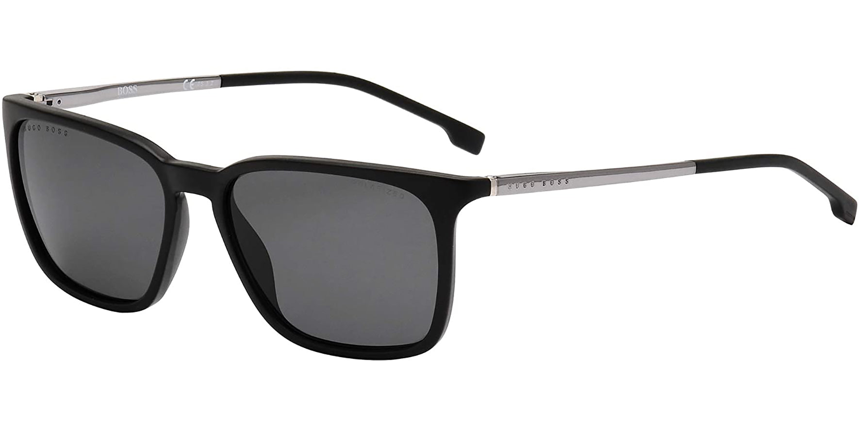 Hugo Boss Polarized Matte Black Slim Modern Square - Eyedictive