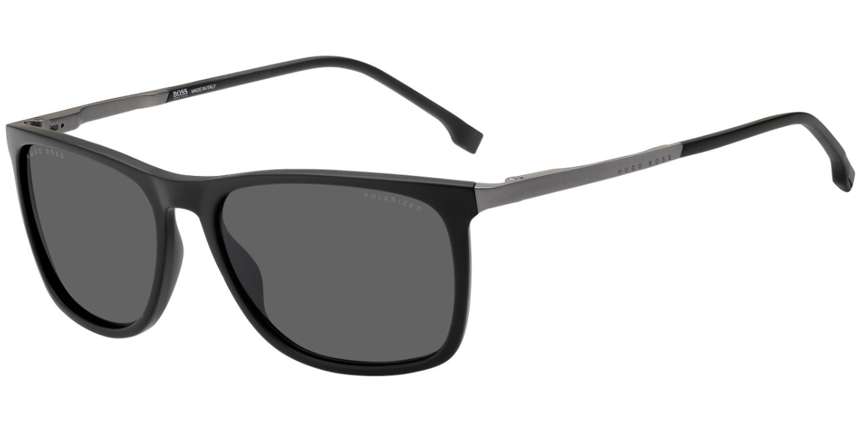 Hugo Boss Polarized Matte Black Soft Square - Eyedictive