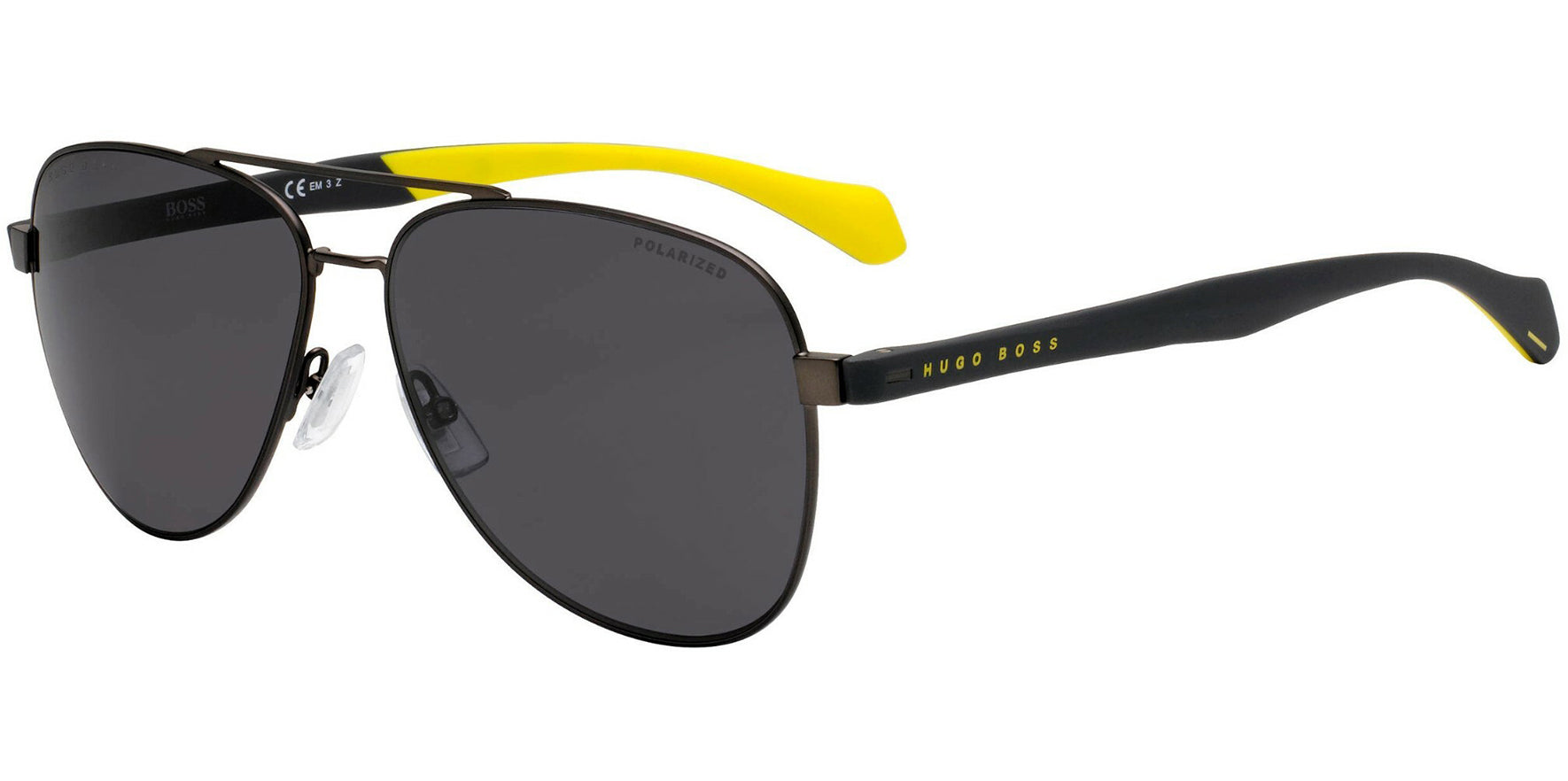 Hugo Boss Polarized Ruthenium Aviator - Eyedictive