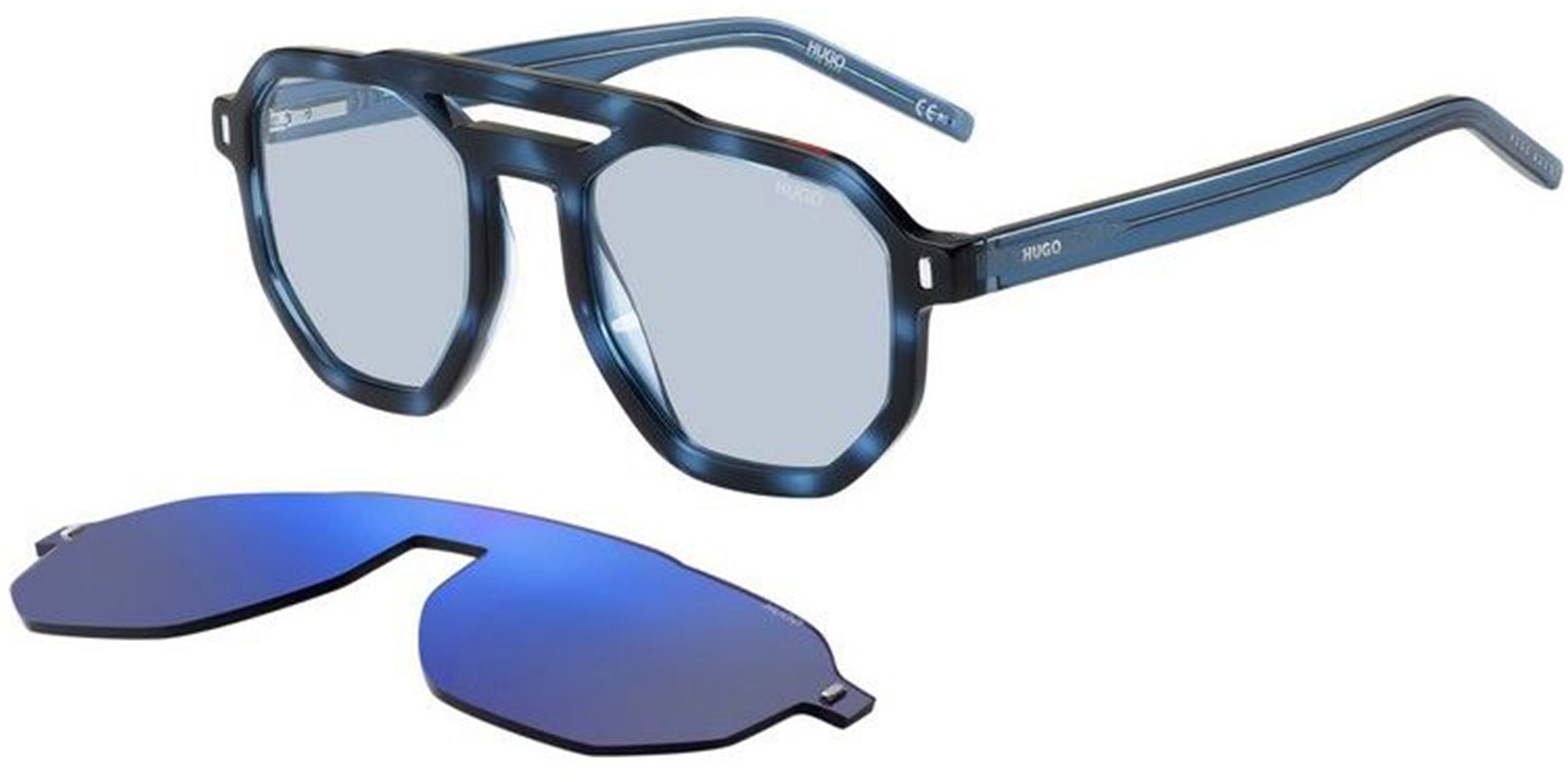 HUGO By Hugo Boss Blue Havana w/ Clip-On Lens - Eyedictive