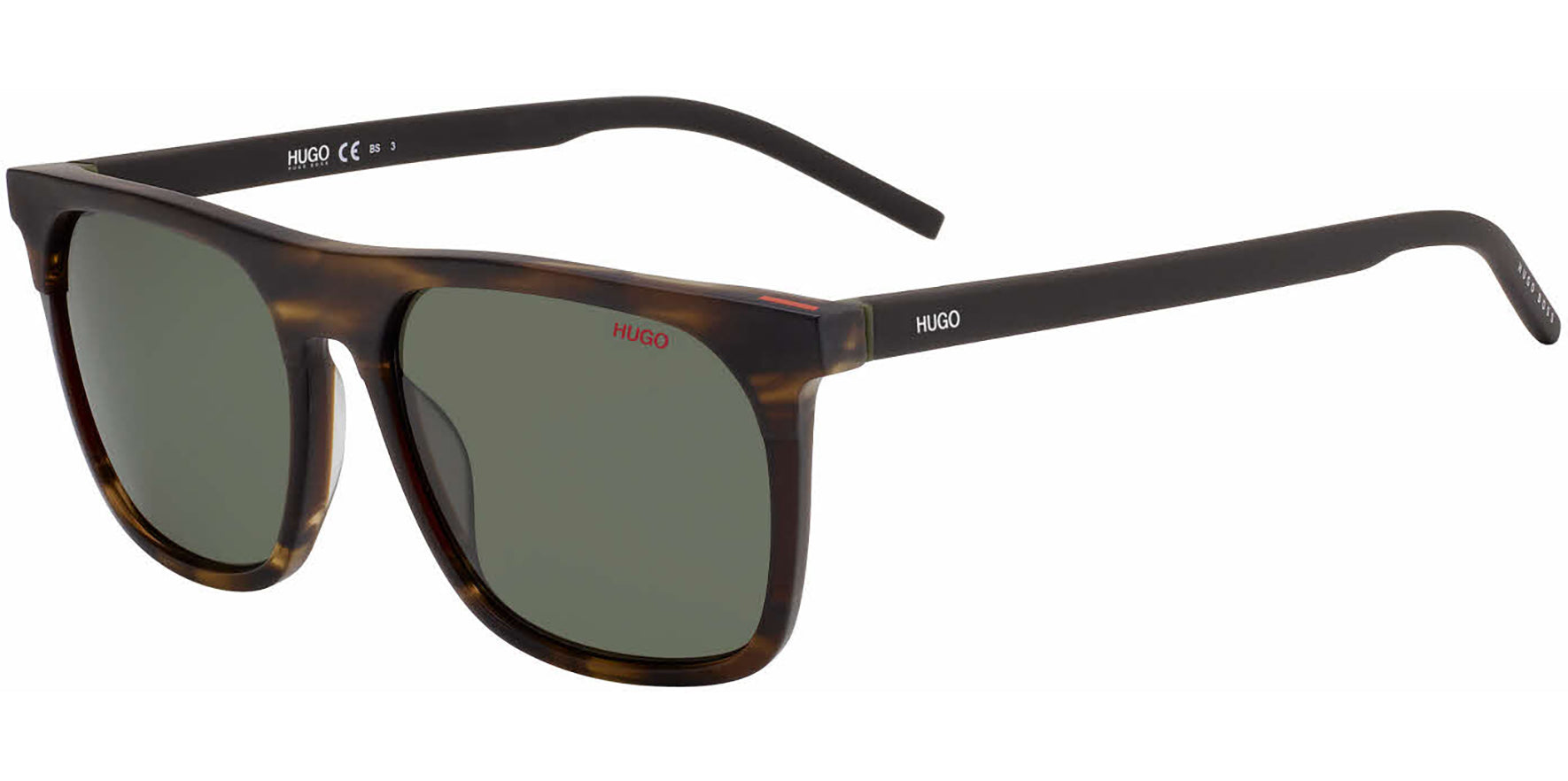 HUGO By Hugo Boss Brown Horn Square - Eyedictive