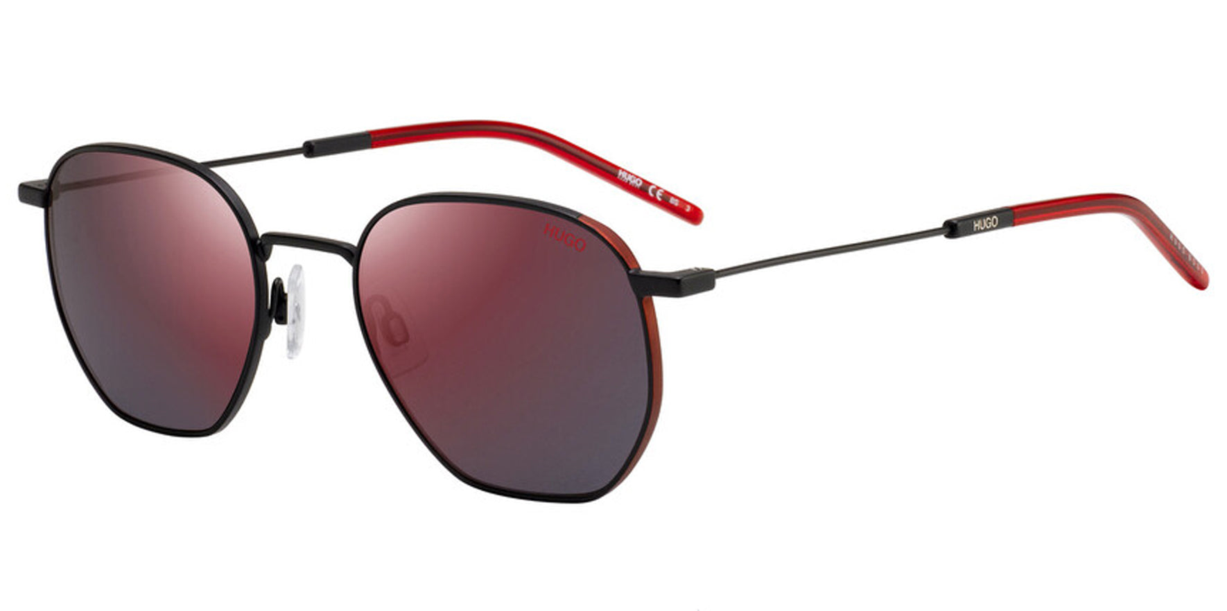 HUGO by Hugo Boss Matte Black Geometric Oval - Eyedictive