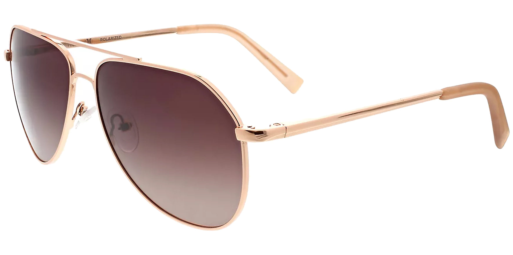 Hurley Carmel Polarized Rose Gold-Tone Aviator - Eyedictive