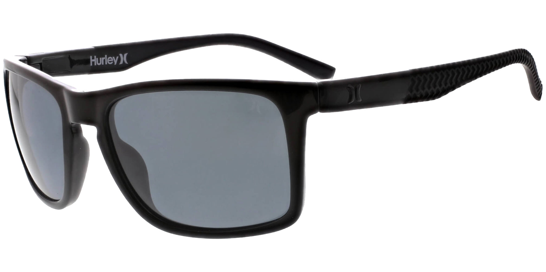 Hurley Classics Polarized Shiny Black Rectangle - Eyedictive