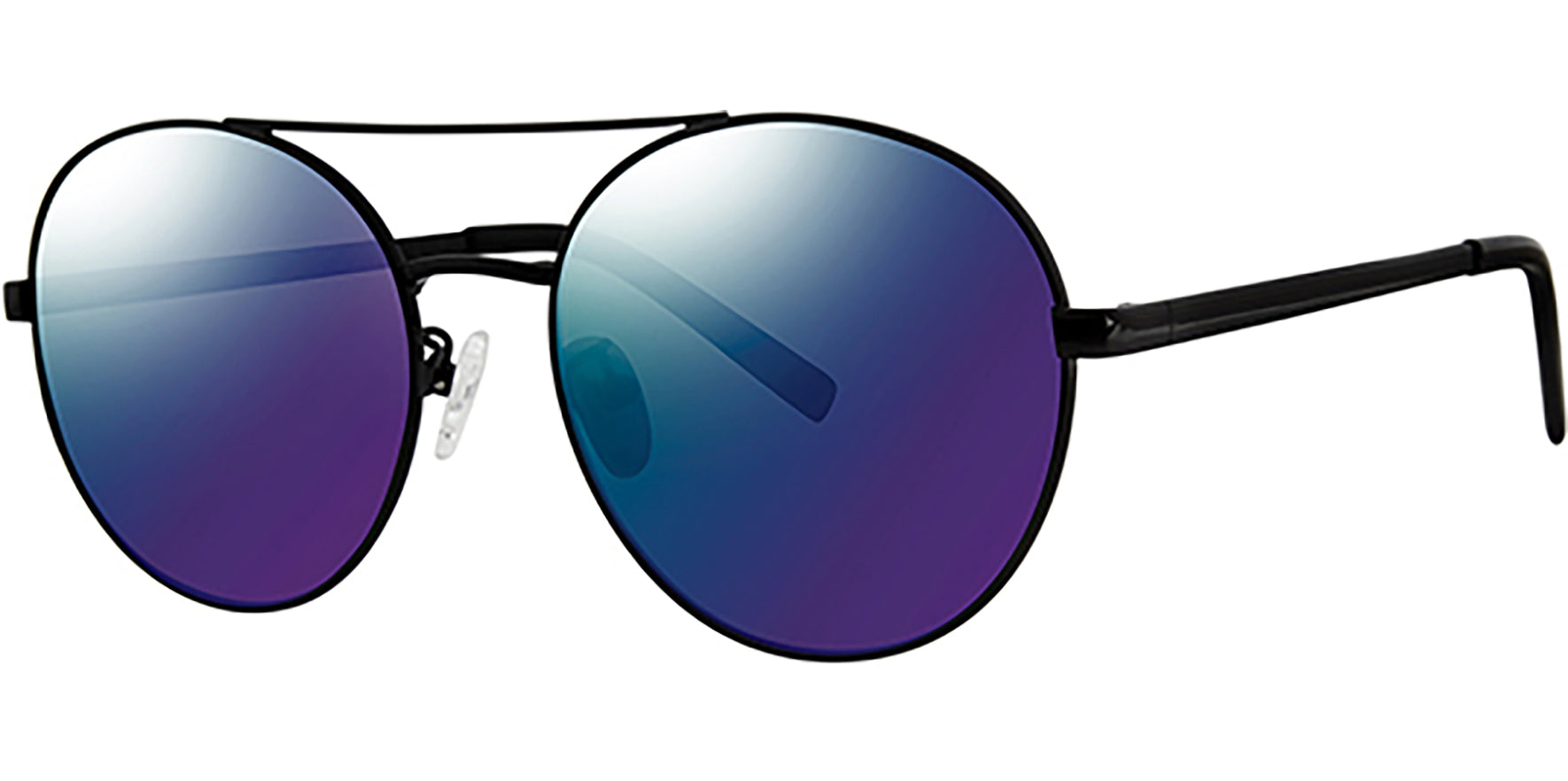 Kensie Iris Rounded Aviator w/ Flash Mirror Lens