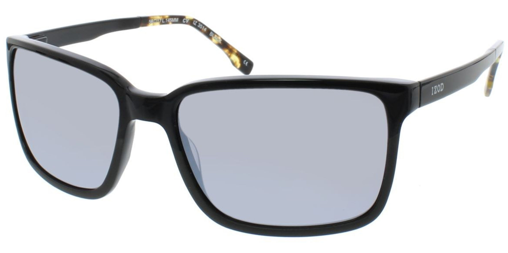 Izod Black Rectangle w/ Mirror Lens