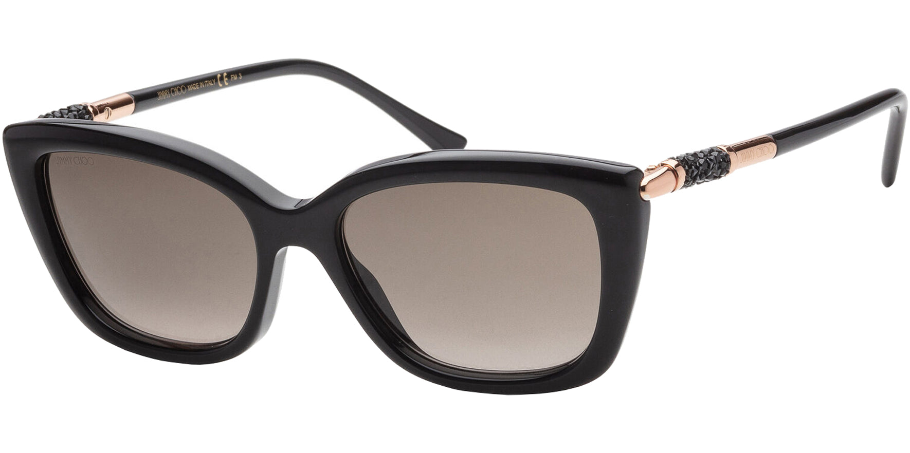 Jimmy Choo Adah Black Soft Square w/ Gradient Lens - Eyedictive