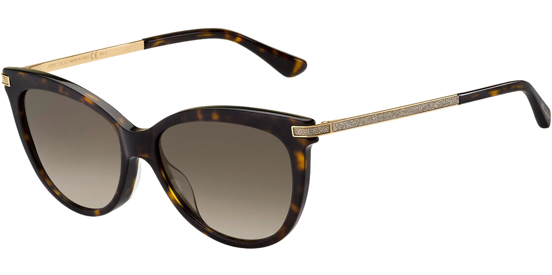 Jimmy Choo Axelle Dark Havana Cat Eye w/ Gradient Lens - Eyedictive